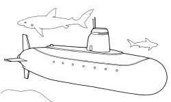Раскраска Подводные аппараты