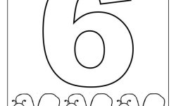 Раскраска цифра 6