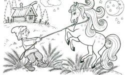 Раскраска Сивка-бурка